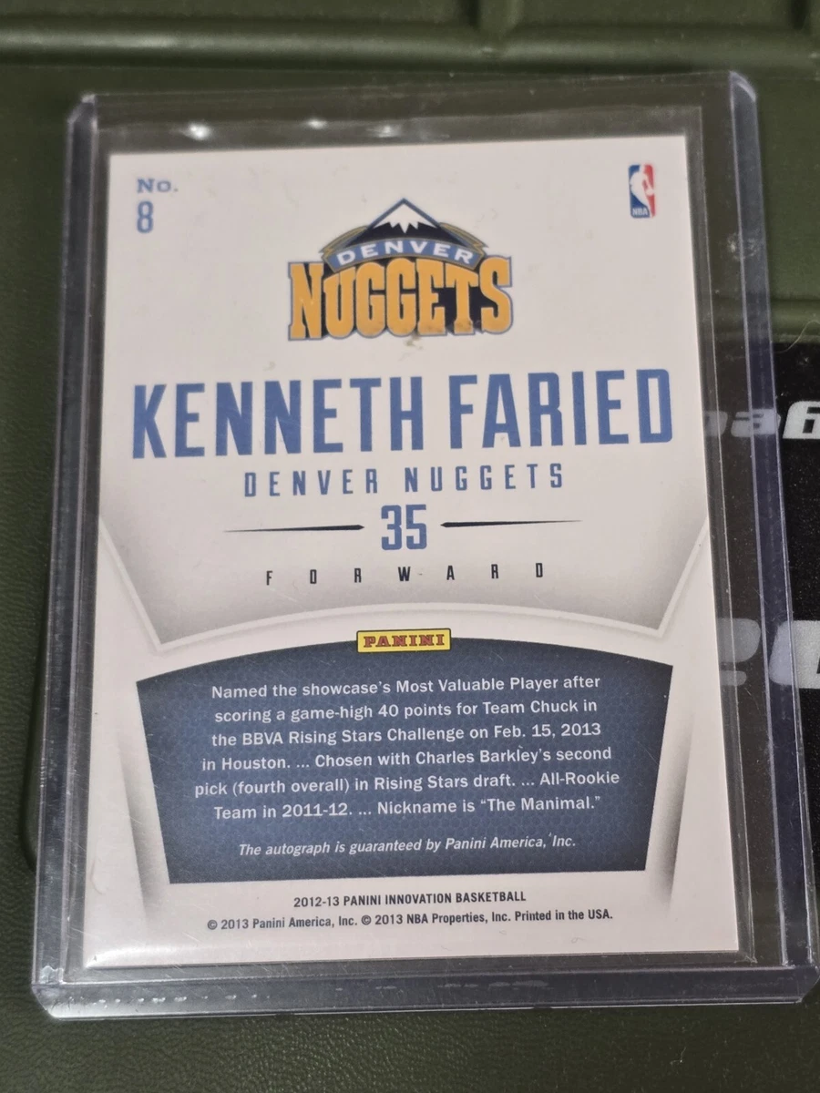 2012-13 Panini Innovation Basketball Kenneth Faried Innovative Ink /25