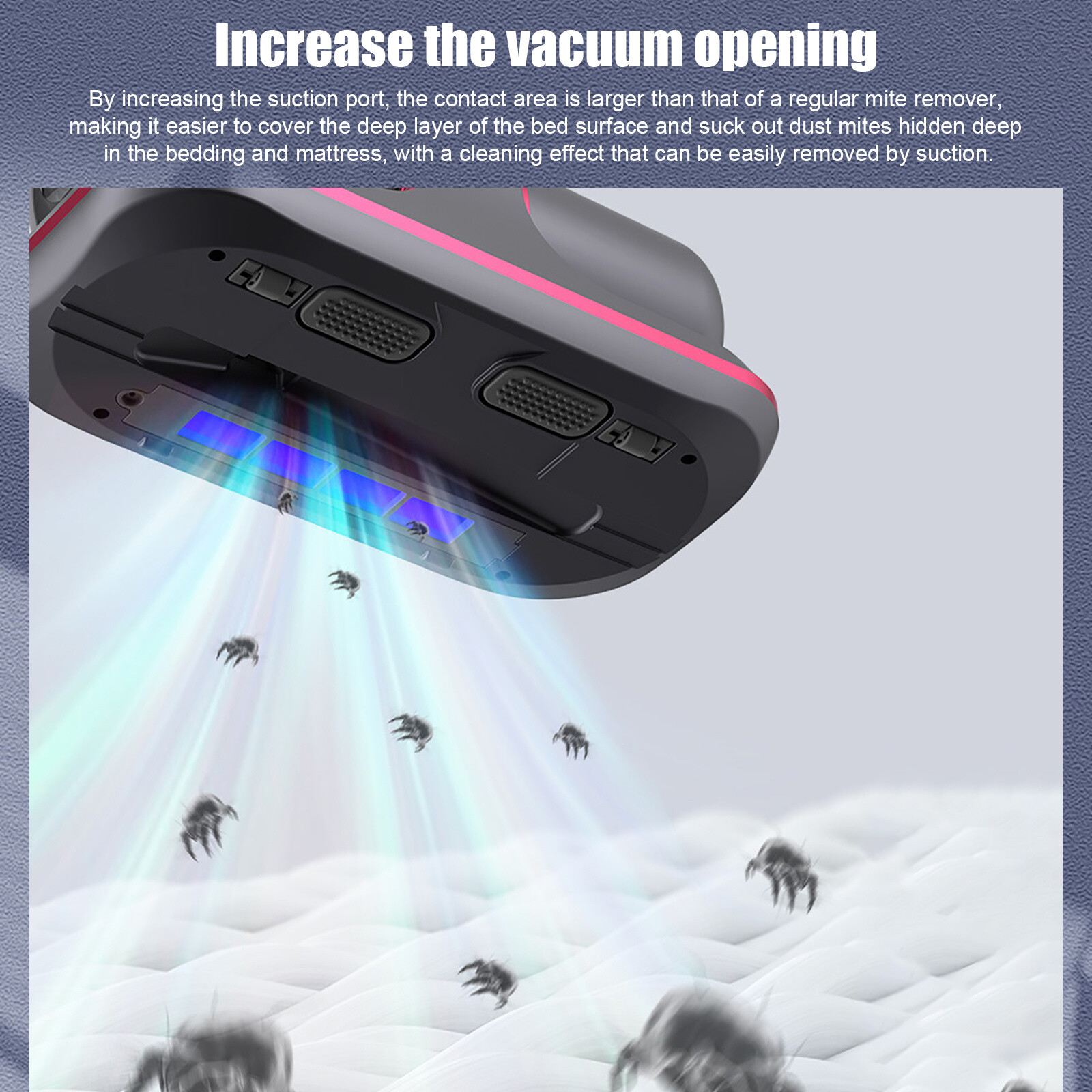 Cordless Handheld Vacuum Cleaner UV Dust Mite Remover Bed Blanket Bed