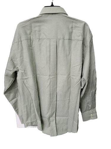 NWT Van Heusen Men's Green Check Long Sleeve Button Shirt Size Large 16-16 1/2 - Picture 3 of 7