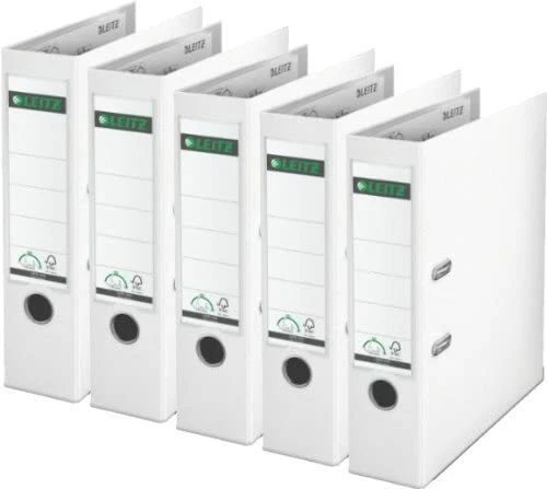 5er Sparpack Leitz 1010 Qualitäts-Ordner Plastik breit weiß - SOFORT OVP
