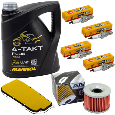 Pack Révision Pour Kawasaki ZZR 1100 (1993-2001) - Filtres, Bougies, Huile 10W40 - Neuf