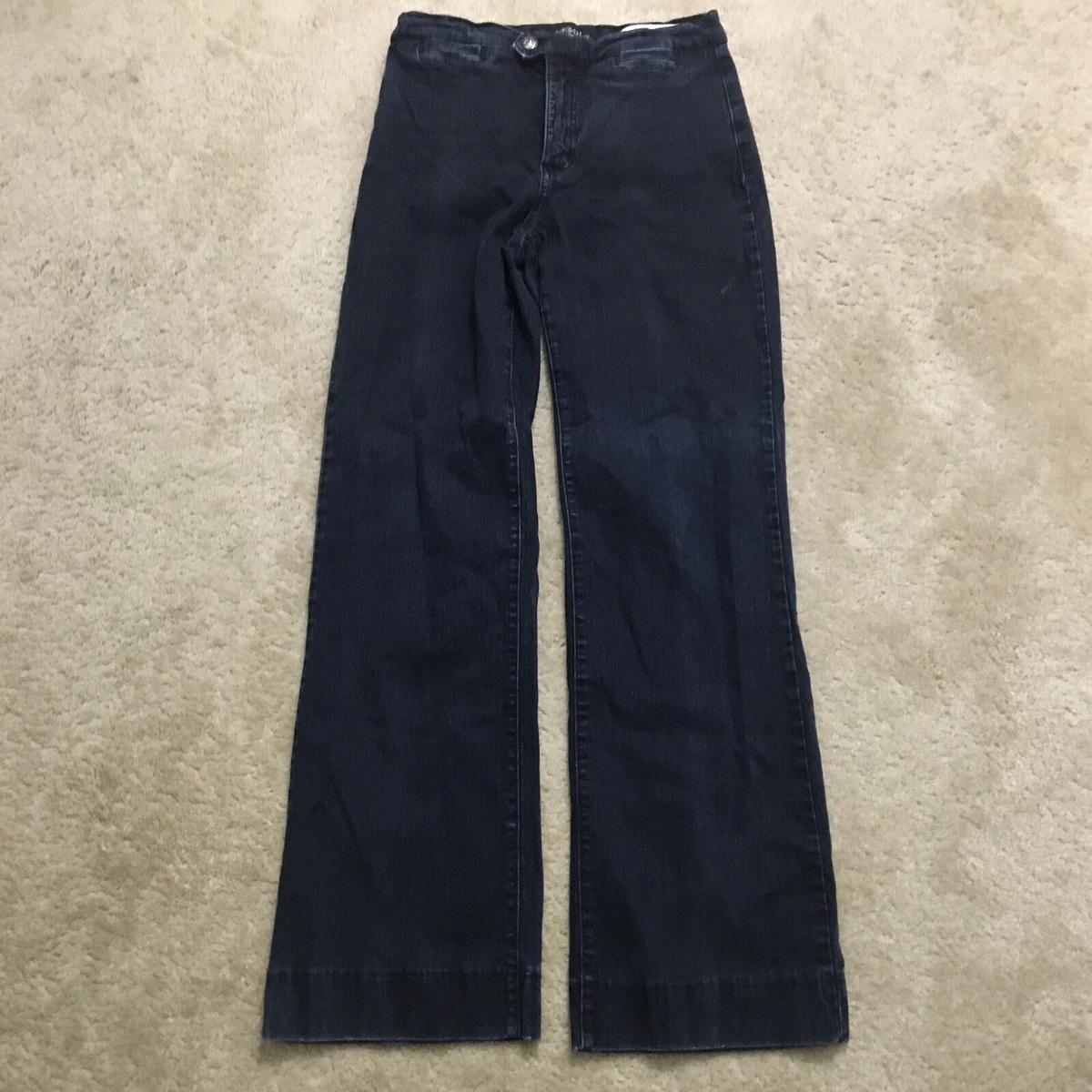 NYDJ Not Your Daughter s Jeans High Rise Straight Leg Dark Wash Stretch Denim 4