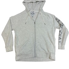 Victoria Sport Full Zip Hoodie Fleece Jacket Women  s Size Medium Heather Grey