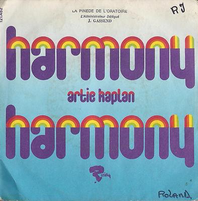DISCO 45 Umdrehungen Artie Kaplan - Harmony / God Fearin' Man
