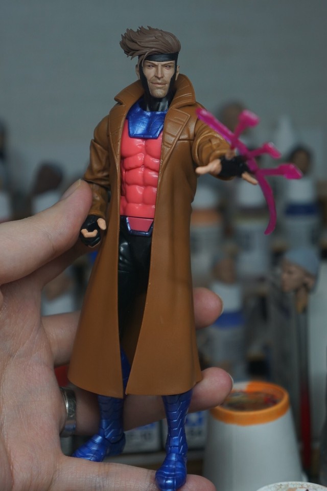 1/12 Marvel Legends Gambit custom painted head | eBay