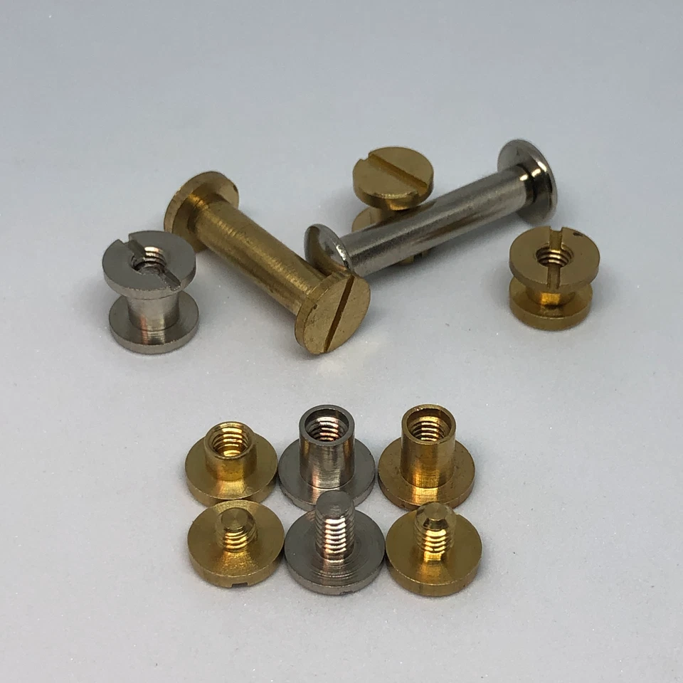 Metal Binding / Chicago Screws - Brass or Nickel