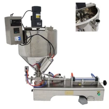 110V 10-100ml Paste Liquid Heating Stirring Piston Filling Machine Single Nozzle