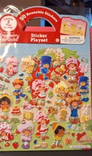 2024 Strawberry Shortcake Retro Wildbrain Sticker Playset 2 Scenes CUTE!