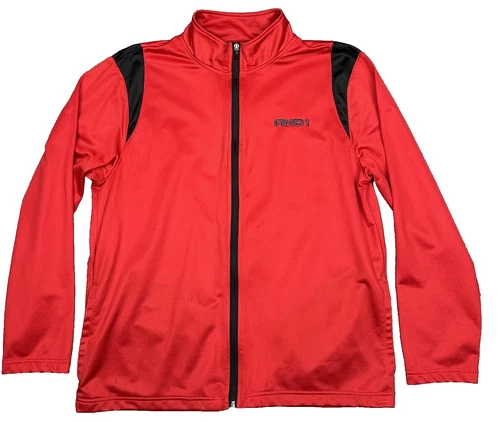 AND1 Basketball Track Jacket Mens XL Red Full Zip Lightweight Pockets Training - product listing photo