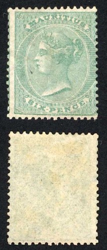 Mauritius SG49 6d verde senza Wmk M/M gatto 1100 libbre