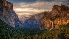 Landscape nature canyon valley cliff mountains forest Custom Gaming Mat Desk