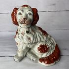 Atq/Vintage Staffordshire Cavalier King Charles Spaniel Dog Statue Figurine 8" H