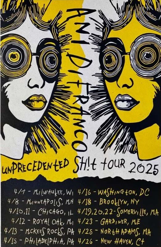 Poster Ani DiFranco Unprecedented Sh!t Tour 2025