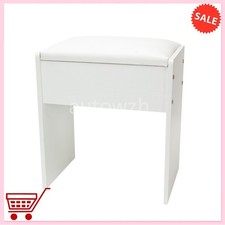 New Vanity Stool White Seat Makeup Ottoman Dressing Bench Chair Cushion Bench