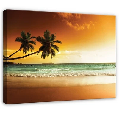 Leinwand Natur Landschaft Palmen Wandbilder Groß Leinwandbild Wanddeko 195 - Bild 1 von 4