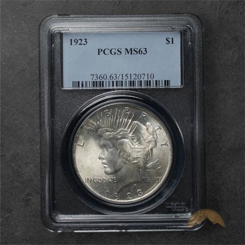 1923 Silver Peace Dollar $1 - PCGS MS63 - Philadelphia