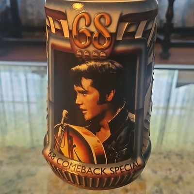 Anheuser-Busch Elvis  68 Comeback Special Ceramic Stein Mug CS374 1998