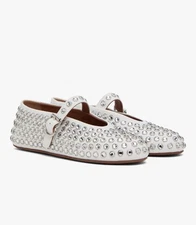 Women's Flat Ballet Flats Round Toe 2024New Single Shoes Rhinestones