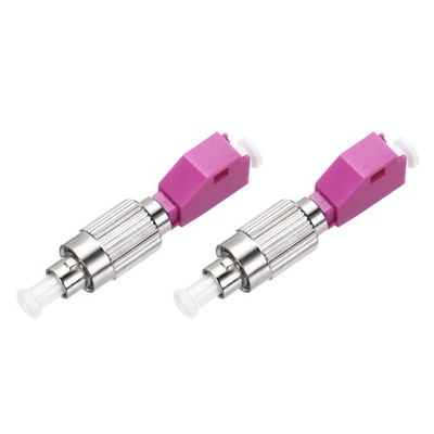 Fiber Optic Coupler FC Male to LC Female OM4 Multi-Mode Simplex Converter 2 Pack