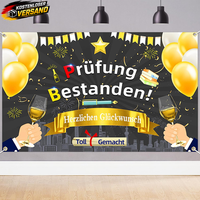 Abschluss Deko Banner, PrüFung Bestanden Banner, Herzlichen GlüCkwunsch Hintergr