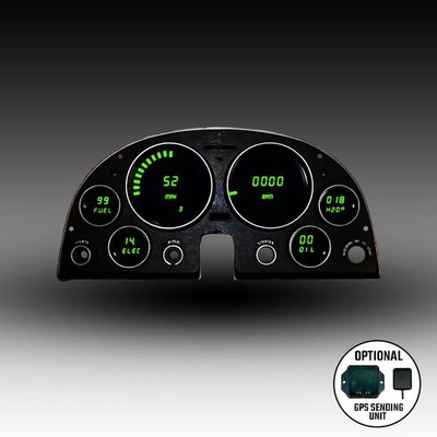 Intellitronix Green LED Digital Gauge Cluster Set For 63-67 Chevy Corvette