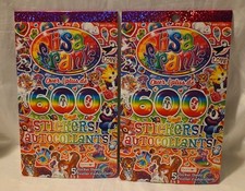 Lisa Frank Sticker Books 600 Stickers 5 Pages - Lot of 2