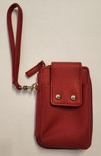 Red Wristlet Wallet w/ Cell Phone Compartment