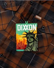 Dixxon Flannel Boroughs NYC Brown Blue Plaid Mens LT (Large Tall) BNIB