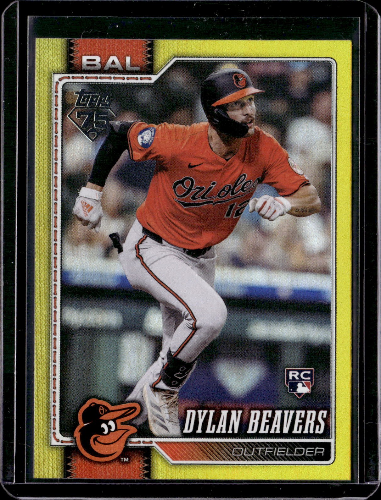 2026 Topps #339 Dylan Beavers Yellow Holo Foil #/399 Baltimore Orioles RC