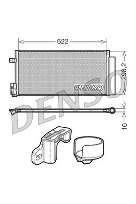 DENSO DCN13110 Kondensator, Klimaanlage für ABARTH,ALFA ROMEO,FIAT,LANCIA,OPEL,V