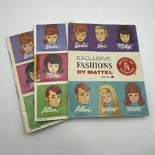 VINTAGE BOOK TWO THREE FOUR EXCLUSIVE FASHIONS BY MATTEL BARBIE BOOKLET LOT 