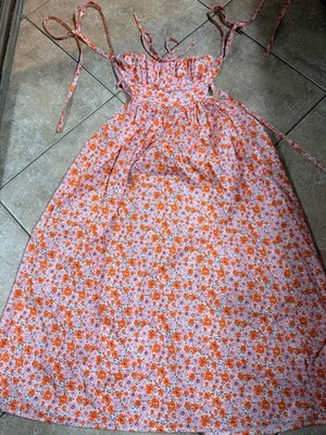 emory park Pink & Orange Floral Tie-Strap Sundress