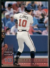 1998 Leaf Rookies & Stars Chipper Jones True Blue #32 Atlanta Braves