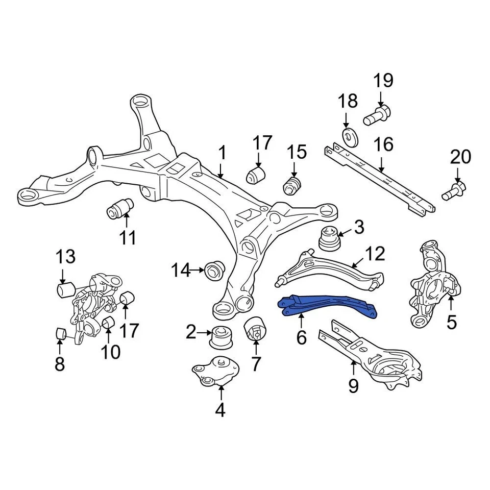 For Volvo S60 2001-2009 Volvo 30676099 Rear Left Suspension Trailing Arm - Imagem 2 de 4