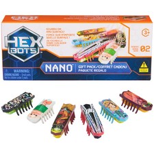HEX BOTS Nano 6-Pack with 2 Flashing Nanos, Sensory Toys  Robot Insects with...