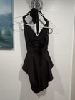 Women's Black Sequin Halter Sleeveless Chiffon Party/Cocktail Romper S — photo 2