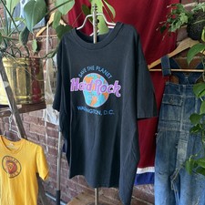 Vintage Hard Rock Cafe Save The Planet Washington DC Made In USA Mens XL
