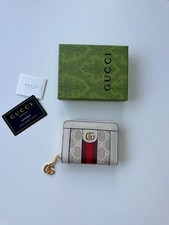 GG Supreme Ophidia Web Stripe Zip Card Coin Wallet