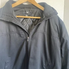 H&M Men’s Black Bomber Jacket Classic Design -XL US 46R-Pre-Owned-Excellent