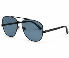 Saint Laurent SL 653 Sunglasses Black/Blue 59-13-140mm With Case New
