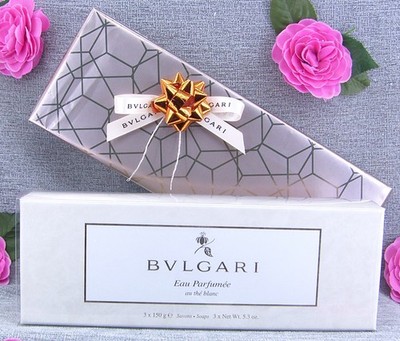 Bvlgari Eau Parfumee Au the Blanc Seife 450 g   Bulgari Soap, Savon 3 x 1 50 g