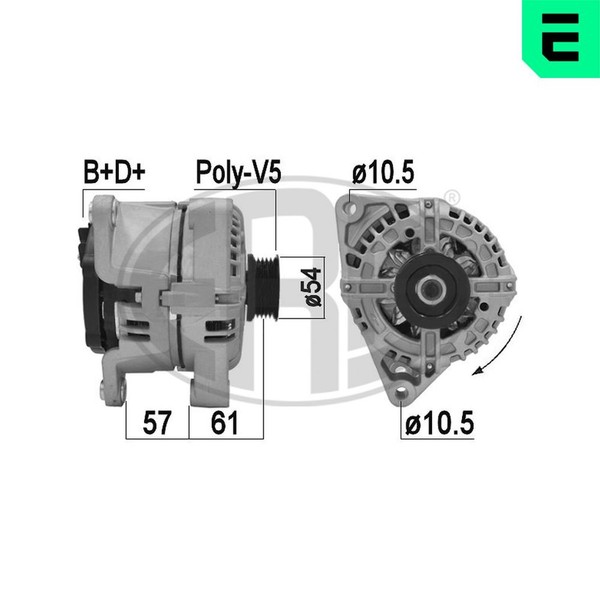 ERA Lichtmaschine Generator Lima 209450A FüR Opel 14V Astra T98 Corsa S93 X01 CC-image