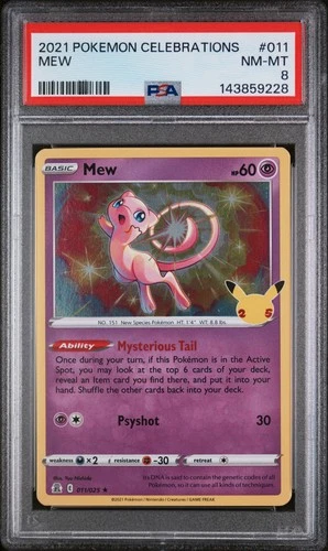 2021 POKEMON CELEBRATIONS #011 MEW PSA 8