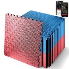 SQUATZ 50 pcs. Thick Puzzle Exercise Mat, EVA Foam Interlocking Tiles Protective