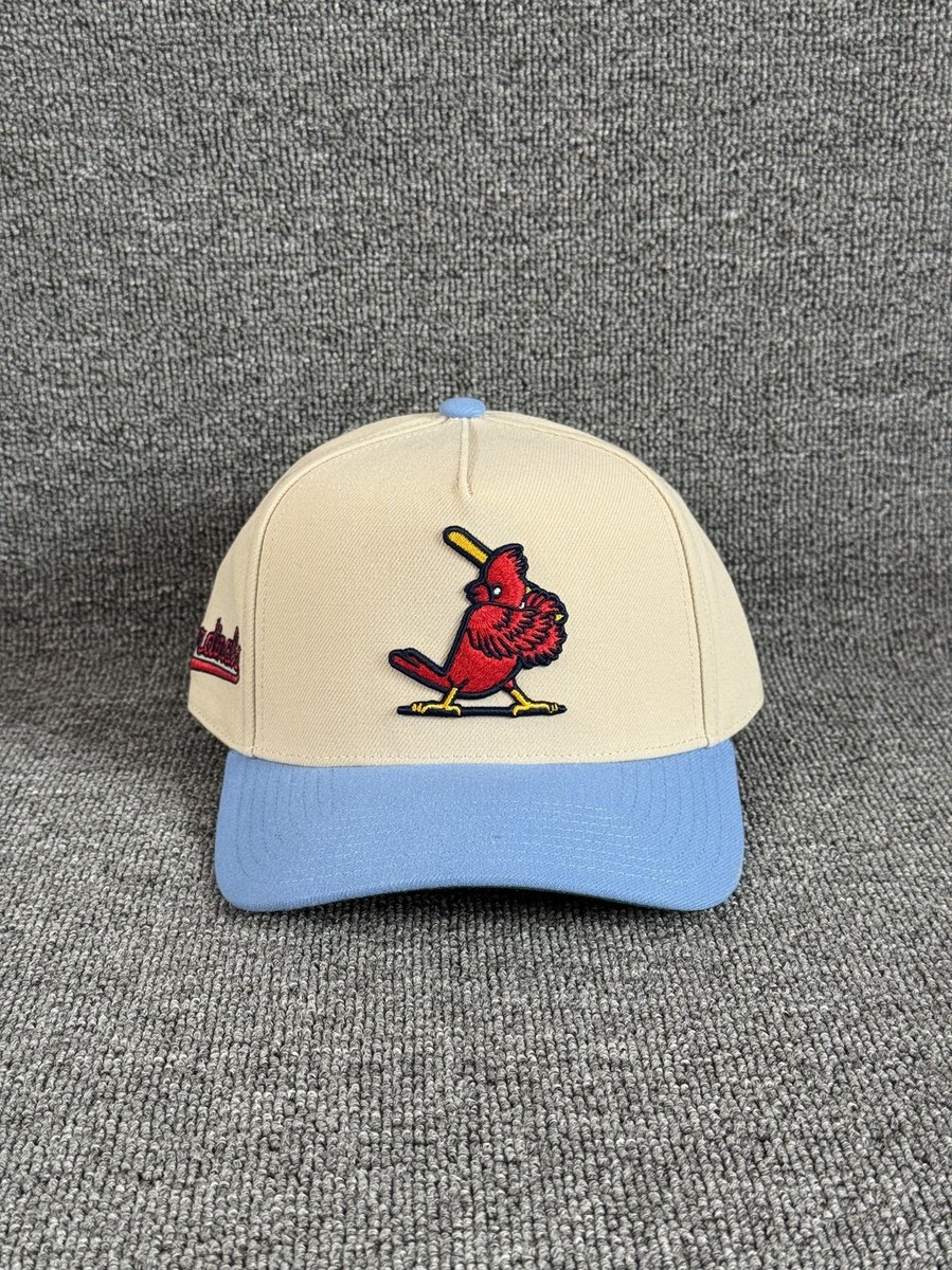 Mitchell & Ness St. Louis Cardinals Snapback Hat Cream Blue One Size