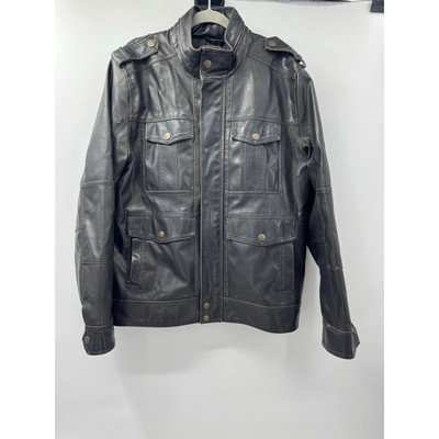 Levi's x G-III Apparel Men's Faux Leather Insulated Jacket, Black Sz XLarge