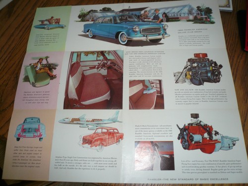 1960 Rambler American Sales Brochure - Vintage - Foldout Style - Picture 3 of 5