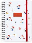 Sanrio Character Hello Kitty B6 Ring Notebook With Rubber Band 092037 New Japan