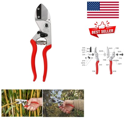 Swiss-Made High Performance One-Hand Anvil Garden Pruners for Precision Pruning