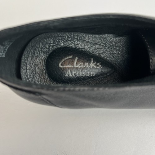 Clark’s Black Leather Oxford Shoe Women’s Sz 7.5 M Lace up 2.5” Heel Active Air - Picture 9 of 13